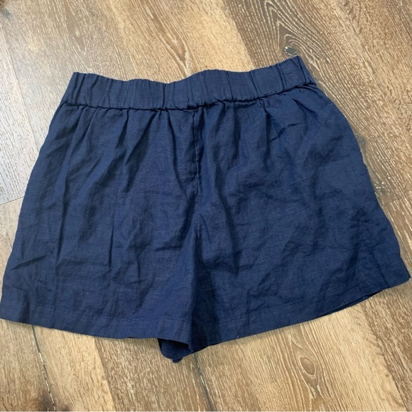 J.crew Womens tropez linen blue shorts M - Picture 7 of 7